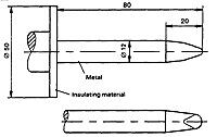 rigid steel probe,test probe,iec force test finger proce,plastic test finger probe